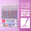 Set de 48 Bolígrafos de Gel con Brillo de Colores Bolígrafo de Bola Colorido Estudiante DIY Bolígrafo Marcador Perlado Especial para Cuaderno Listo para la Venta