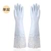 Guantes de Manga Corta de Color Gelatina con Logo Personalizado Oem para Tareas Domésticas Limpieza Impermeables Lavado de Platos Ropa Guantes Cocina