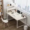 Escritorio de oficina simple, adecuado para uso doméstico, estudio de estudiante, dormitorio, escritorio de computadora, escritorio fácil de montar, escritorio con estantería, combinación de escritorio todo en uno