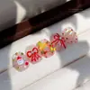 Mini Enfeites de Arte para Unhas de Natal Gelo Transparente Fofo Boneco de Neve Rena Sino Broca de Unha de Resina Enfeites Mistos Atacado