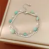 Pulseira de Resina Zircônia Flor Borboleta Puxável, Pulseira de Luxo Leve de Nicho de Alta Qualidade, Acessórios de Feriado, Joias de Mão Atacado