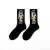 Calcetines de Calavera de Otoño e Invierno de Amazon Transfronterizos Calcetines para Hombre de Astronauta Calcetines Geométricos para Mujer Calcetines de Halloween de Media Pantorrilla Estilo Ins