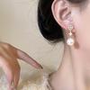 Flores de Gardenia con una Elegancia Suave de Estilo Francés, Flores Dulces, Aretes de Perlas Artificiales, Aretes Versátiles, Clavos para Orejas y Accesorios para Orejas