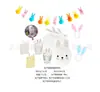 Juego de vajilla desechable de Pascua, plato de papel, vaso de papel, toalla de papel, cuerda, bandera, fiesta de cumpleaños infantil