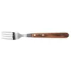 Venta Directa de Fábrica Cuchillo y Tenedor de Acero Inoxidable 304 Color Café Brasileño Mango de Madera Cuchillo para Bistec Comida Occidental Juego de Tres Piezas Resistente a la Corrosión y Duradero
