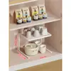 Estante en capas para gabinete de cocina Estante para ollas Estante de almacenamiento de vajilla Estante en capas simple de doble capa Estante en capas multifunción Debajo del fregadero
