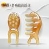 Set de Cepillos Faciales de Belleza con Imitación de Cuerno en Forma de Corazón, Raspador, Palo para Tendones, Cepillo Masajeador, Peine para Cuero Cabelludo, Cepillo para Puntos de Acupuntura Nasal y Meridianos