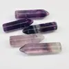 Venta caliente de fábrica piedra natural cristal colorido punta única agujero horizontal Columna de cristal colgante Charm para collar DIY Accesorios de joyería
