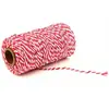 Cuerda de Hilo de Algodón Bicolor de 2 mm para Envolver Zongzi, Cuerda Decorativa de Tejido Hecho a Mano DIY Colorida