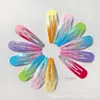 Pinzas para el pelo estilo Corea del Sur, extensiones de clip, estilo estrellas, color clip de gota, degradado de dos colores, lindo clip para flequillo de niños, clip lateral, accesorios para el pelo