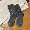 Calcetines Japoneses de Estilo Ins de Moda para Otoño e Invierno, Calcetines Largos Gruesos, Calcetines Cálidos de Felpa con Lazo Dulce para Otoño e Invierno, Calcetines para Mujer