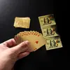 Mini Cartas de Póker de Lujo Doradas Impermeables Modelo Tamaño Palma Mini Póker Plástico PVC Engrosado 3*5cm Cartas de Bolsillo