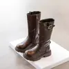 Zapatos para Niñas Botas Largas de Suela Blanda Infantil 2026 Nuevo Invierno Niña Pequeña con Terciopelo Adicional Suela Gruesa Botas Altas Botas de Montar