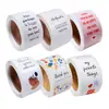 Pegatinas selladoras para cajas de regalo enrollables, pegatinas de agradecimiento con impresión personalizada, pegatinas de etiquetas para saludos navideños