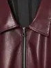 ZA comércio exterior transfronteiriço moda feminina item quente 2026 verão novo jaqueta de couro PU estilo europeu e americano slim fit jaqueta estilosa