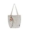 Bolso de mujer transfronterizo, bolso de hombro de lona de gran capacidad, nuevo bolso casual para el antebrazo Henggeng, bolso tipo tote moderno y ligero para la clase