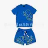 Conjunto de Camiseta de Manga Corta con Cuello Redondo y Shorts Estampado de Espuma Multicolor de Alta Calidad 2026, Casual Holgado, Moderno