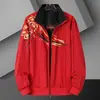 Jaqueta masculina nova, reversível, jaqueta esportiva moderna para primavera e outono, blusa fina de outono, roupas masculinas slim fit plus size
