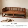 Nuevo sofá de tres plazas de madera maciza estilo chino, sofá cama, tumbona de dos plazas de palisandro, diseño simple para apartamentos pequeños.