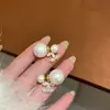 Pendientes de Perla con Letra de Circonita Microincrustada, Estilo Nuevo, Múltiples Formas de Usar, Exquisitos, Modernos, Sencillos, Versátiles y de Alta Gama para Mujer
