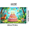 2026 Nuevo Modelo de Comercio Exterior Banner de Fondo de Cumpleaños Fiesta Feliz de Primer Cumpleaños Tela Decorativa para Colgar