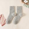 Calcetines Grues Zhuji Otoño e Invierno para Mujer, Forrados de Felpa, Calcetines Grues de Color Sólido Cálidos de Rizo, Calcetines de Color Caramelo Ins Cepillados de Media Pantorrilla