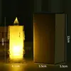 Vela Confissão Romântica Luminous LED Casamento Chama de Núcleo de Lágrimas Transparentes Pequena Cera de Chá com Base Lâmpada Decorativa Ornamentos