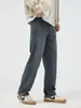 Ropa para Hombre Fengshe / Jeans Rectos de Pierna Ancha Elásticos de Lyocell para Hombre, Pantalones de Mezclilla para Hombre Vintage de Moda