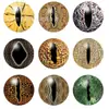 Ojos de Gato Serpiente y Dragón de Fantasía, Parches para Ojos de Vidrio con Piedras Preciosas de Tiempo, Piezas de Accesorios Hechas a Mano para Bricolaje, Estilo de Pupila Vertical