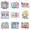 Parches de Bordado de Hierro con Palabras de Instrucción Bíblica de Venta Caliente Transfronteriza Etiquetas de Tela Parches Decorativos para Bolsas Sombreros Ropa Listos para la Venta