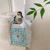 37231 japonês ballchain donut bordado saco de compras nicho commuter grande capacidade nylon shoulder bag
