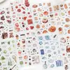 Pegatinas para Diario Crepúsculo Serie Hora del Té de la Tarde Tema de la Vida Ins Pegatinas para Decoración de Diario DIY 4 Hojas 6 Diseños