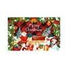 Tecido de fundo de Natal para comércio exterior da Amazon transfronteiriço para decoração de porta, montagem de festa e cobertura de porta tipo bandeira de meia-lua