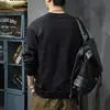 Sudadera con Bolsillo Patchwork Diseño Otoñal para Hombre 2026 Nuevo Estilo Top para Hombre Marca Trendy Americana Estampado Manga Larga Ropa Interior