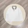 Camiseta de Otoño para Hombre, Moderna y Única, Tendencia Falsa de Dos Piezas, Cuello Campana, Manga Larga con Parche de Espiga, Polo para Jóvenes