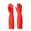 Guantes de Lavar Platos de Látex con Forro de Felpa Integrado para Lavandería, Limpieza del Hogar, Lavado de Platos Impermeable, Guantes de Plástico de Invierno