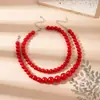 Joias Transfronteiriças Europeias e Americanas Gargantilha de Pérola Grande Exagerada Retrô Corrente para Clavícula Elegante Colar de Contas Multicamadas Atacado