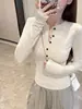 Camiseta sexy de manga larga con cuello medio abierto estilo americano para mujer, corte ajustado, top puro y seductor, capa base de forro polar para otoño e invierno