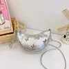 Nueva Bolsa Infantil para Niñas Elegante Bolsa de Mariposa y Luna Moda Bolso Cruzado de PU Billetera para Monedas de Exterior Bolso de Hombro
