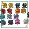 Piedra Suelta de Gema Sintética Redonda de Moissanita de Colores Rojo Azul Verde Piedra de Gema de Moissanita con Certificación Completa Gra