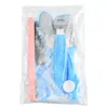 Set de Herramientas Azules para Exfoliar los Pies de Acero Inoxidable Set para Eliminar Piel Muerta Lima de Pies Tijeras de Pedicura Cuidado de los Pies
