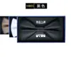 Pajarita plana de negocios ejecutiva formal para hombre, hecha a mano, monocromática, doble lazo liso, nueva en stock primavera 2025