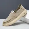 Zapatos de Lona Estilo Nuevo 2026, Zapatos de Lona Transpirables sin Cordones, Tenis Ligeros de Suela Gruesa, Zapatos Deportivos Casuales para Hombre de Punta Ancha