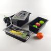 Cuenco de plástico PC engrosado de 1/3, color negro, para porciones, platos Malatang, para exhibición comercial de verduras y frutas, plato tipo buffet