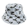 Sombrero de pescador de imitación de pelo de conejo con letra NY transfronteriza, otoño e invierno, para mujer, grueso, moderno, rejuvenecedor, felpa cálida, sombrero tipo cuenca, venta al por mayor