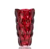 Jarrón de Cristal de Bohemia Vidrio de Gama Alta Arreglo Floral Rosa Hidropónica Lirio Flor Decoración para Sala de Estar y Dormitorio