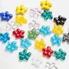 Estilo ins vidro de trabalhador leve doce colorido irregular furo grande flor pingente brincos DIY feitos à mão com contas acessórios de material