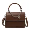 Bolso de Hombro Simple de Moda Nuevo para Mujer de Fábrica Fuente, Bolso de Mano Cuadrado Pequeño, Bolso Cruzado de Hombro con Cadena Texturizada Estilo Coreano