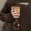Pulsera de Muñeca de Lunares Adecuada para Funda de Teléfono Apple 17pm iPhone 15 Silicona 16 Ventana Grande 18 Dibujos Animados 14 Femenino