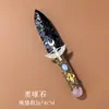 Peça de Escultura de Adaga de Pedra Bruta de Cristal Transfronteiriça Machado de Obsidiana Adaga Artesanato Colecionável para Casa e Escritório Ornamento